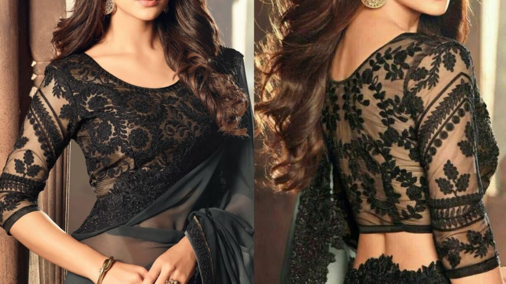 Trendy Black Blouse Designs