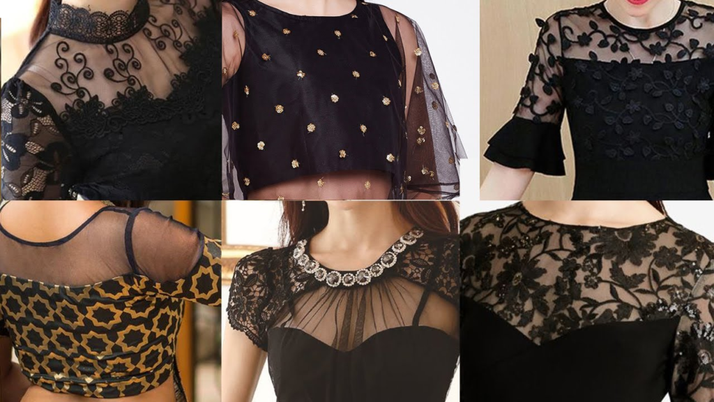 Trendy Black Blouse Designs