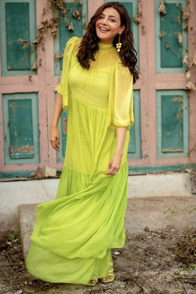 Kajal Agarwal|Neon Yellow|Lime green