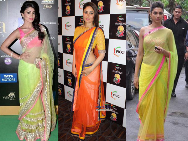 Neon sarees