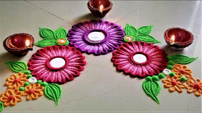 free hand rangoli designs