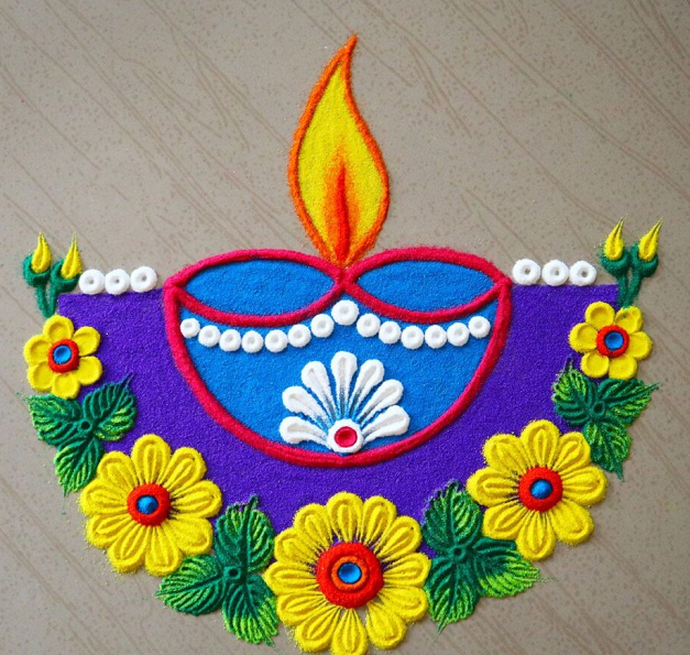 Simple Diwali Rangoli Designs 