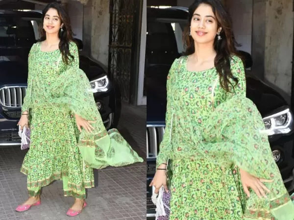 Jhanvi Kapoor in ethnic wear|Cotton kurta|Jhanvi Kapoor kurta looks