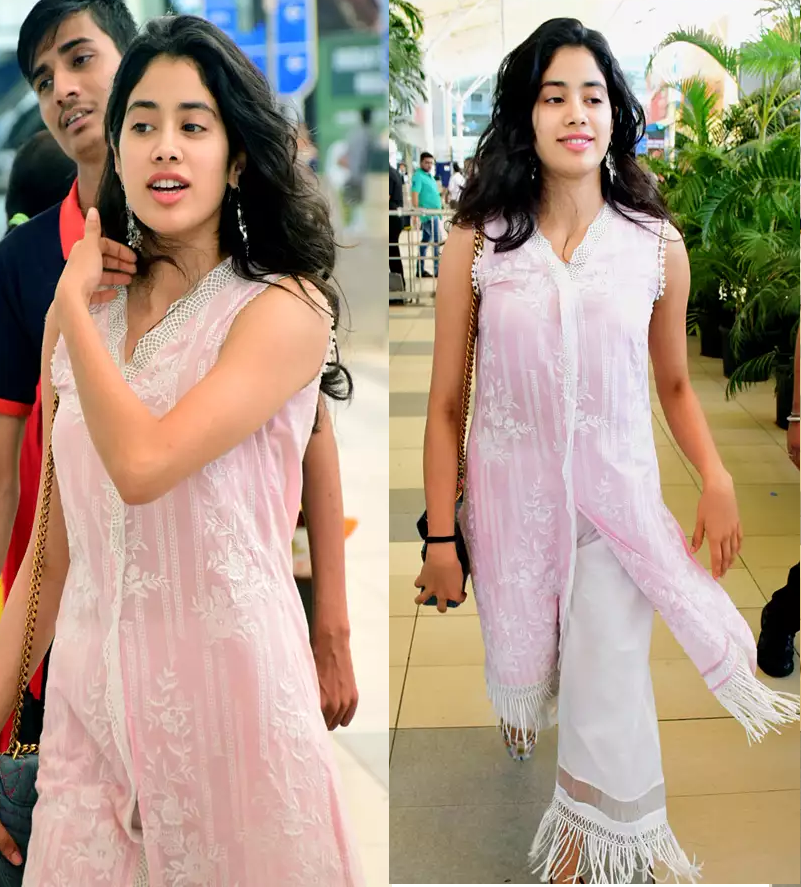 Jhanvi Kapoor in ethnic wear|Cotton kurta|Jhanvi Kapoor kurta looks