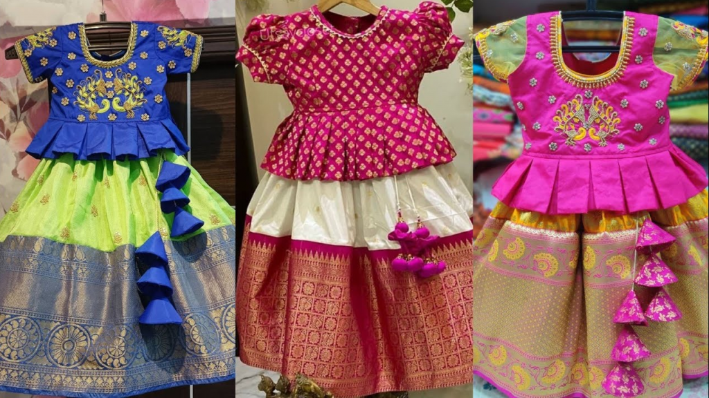 Pattu Pavadai Designs for Kids|Udda Langa for Kids|Langa Blouse Designs for Kids