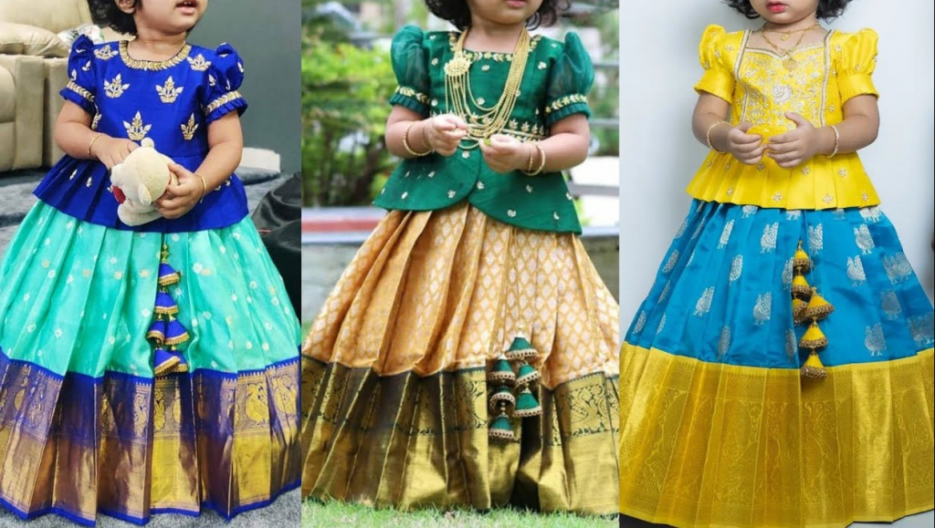 Pattu Pavadai Designs for Kids|Udda Langa for Kids|Langa Blouse Designs for Kids